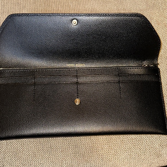 Henri Bendel Black Clutch with Gold Accent - Picture 5 of 8